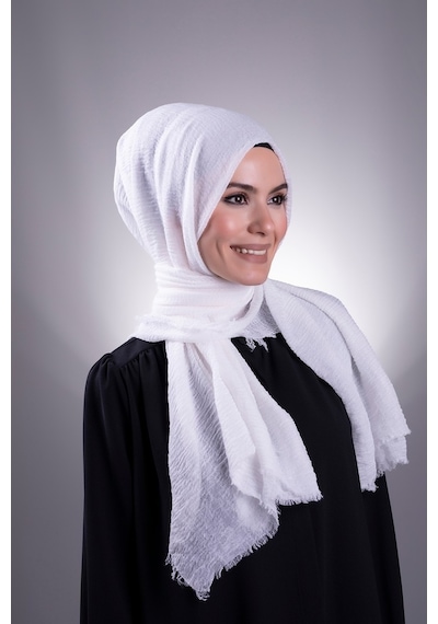 Hürrem Bone Ekru Düz Klasik Şal Bürümcük Şal 202104_27 Ekru