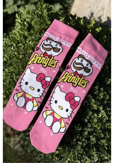Lousocks Unisex Hello Kitty Pembe 2'li Soket Çorap