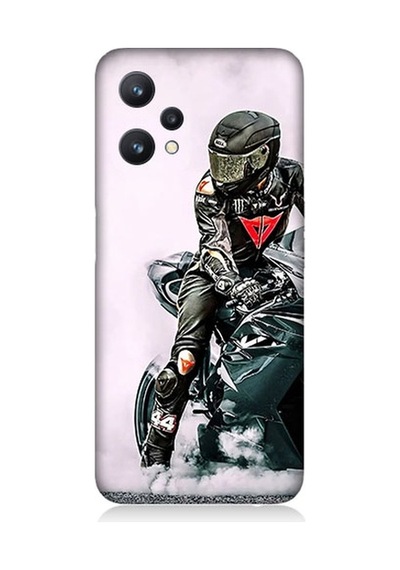 Realme 9 Pro 5g Uyumlu Yarış Motosikleti Desenli Silikon Kılıf