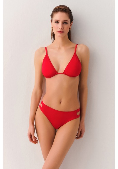 Suwen İki Şeritli Bikini Alt Sbn26350c082 Kırmızı