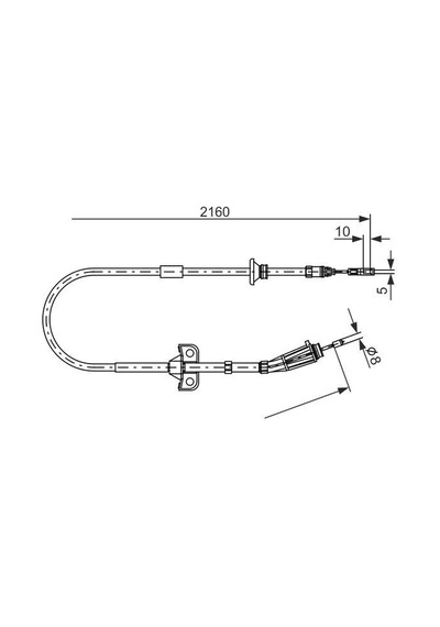 Bosch El Fren Teli Sol Volvo Xc90 02 14 Uzunluk: 2160mm 1987482284 30681684 30645966