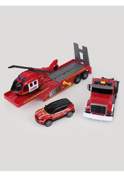 Let's Be Child Drive Sesli Ve Işıklı Büyük İtfaiye Tırı - Standart Çok Renkli
