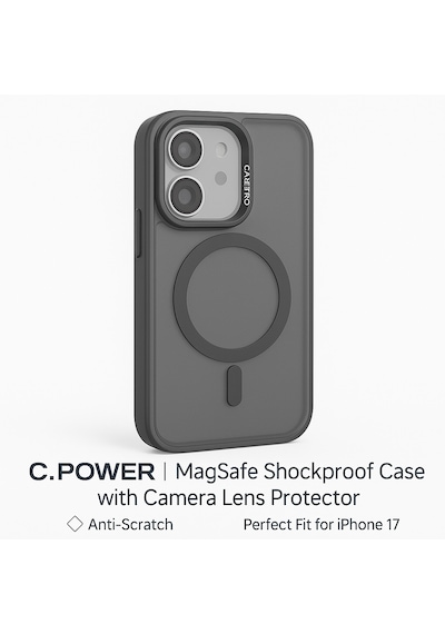 Apple Uyumlu iPhone 17 Kılıfı, Kaliteli Kamera Lens Koruyucu Dahil, Magsafe Darbe Dayanaklı, 3 Renk Siyah Apple Uyumlu iPhone 17 Kılıfı, Kaliteli Kamera Lens Koruyucu Dahil, Magsafe Darbe Dayanaklı, 3 Renk Siyah