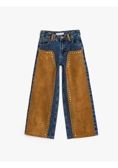 Koton Süet Detaylı Kot Pantolon Geniş Paça Zımbalı Cepli Pamuklu - Wide Leg Jean Koyu İndigo 5wkg40109ad Koyu İndigo Koton Süet Detaylı Kot Pantolon Geniş Paça Zımbalı Cepli Pamuklu - Wide Leg Jean Koyu İndigo 5wkg40109ad Koyu İndigo