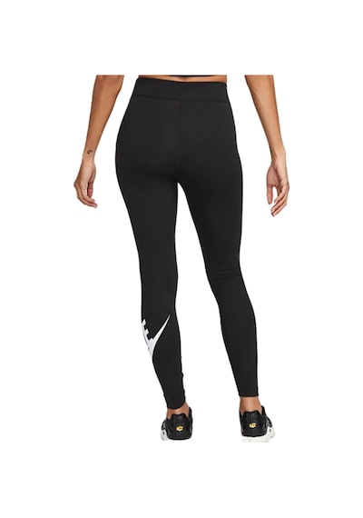 Nike High-waisted Graphic Womens Tight Pamuklu Kadın Tayt Siyah Siyah