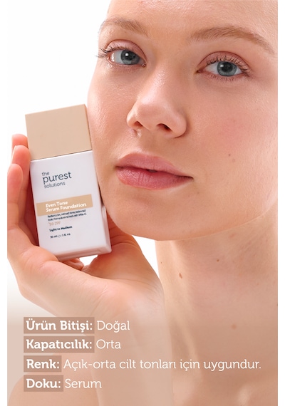 The Purest Solutions Cilt Tonu Eşitleyici & Leke Karşıtı Serum Fondöten SPF50+ 30 ML Açık / Orta Ton