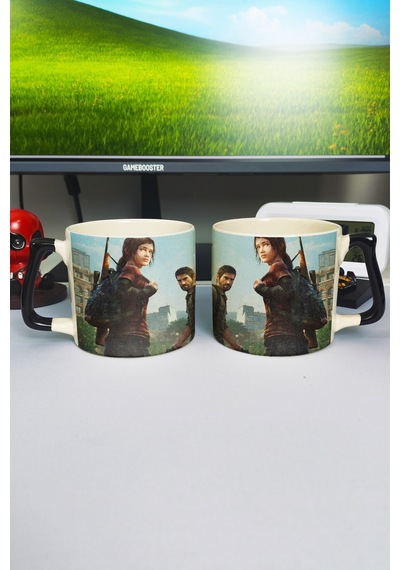 The Last Of Us Baskılı Seramik Lüks Kupa 1 Adet Özel Siyah Kulp Dalga Kulp V3d Çok Renkli