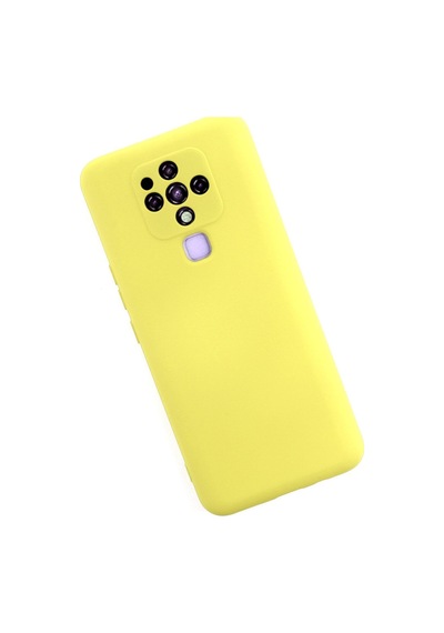 Tecno Camon 16 Uyumlu Kılıf Nano İçi Kadife Silikon - Sarı