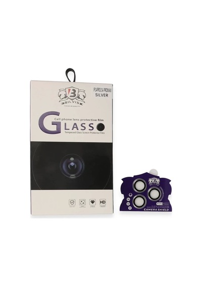 Apple İphone 14 Pro Max Bilvis Titan Kamera Lens - Gümüş Renkli