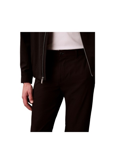 Calvin Klein Lv04lf609g Straight Seersucker Half Elastic Erkek Pantolon Siyah