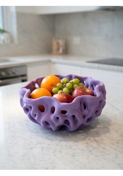 Organik Delikli Dekoratif Kase Modern Şık Hafif Dayanıklı Ev Dekoru 20x9 Cm
