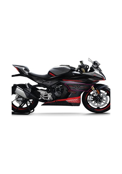 Cfmoto 450sr  Tasarım Sticker Tasarım Etiket Modeli Yan Grenaj Sağ Kırmızı