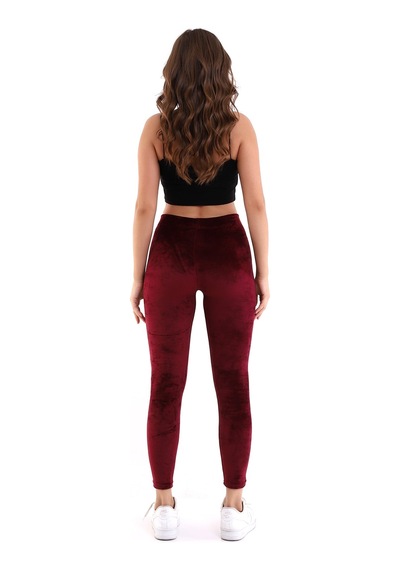 Winmoda34 Kadife Tayt Bordo