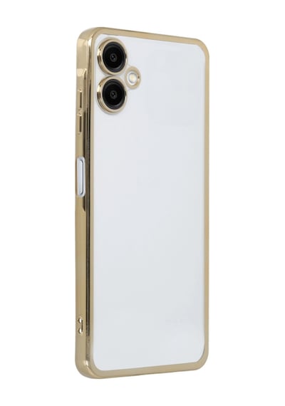 Samsung Galaxy Uyumlu A06 Kılıf Razer Lensli Silikon - Gold Bz8683140838522