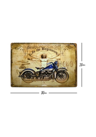 Cajuart Begining Motor Temalı 20X30 Cm Metal Plaka Metal Tablo
