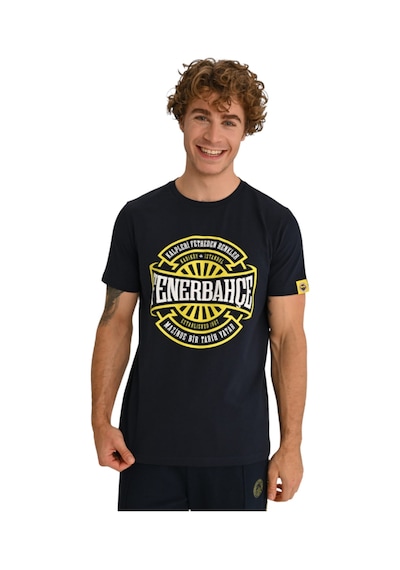 Fenerium Fenerbahçe Lisanslı Erkek Tribün Kalpleri Fetheden Renk Erkek T-shirt Uv Kutu Lacivert