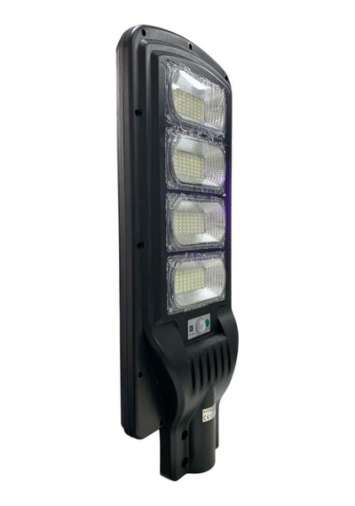 Hightek 300w Solar Sokak Lambası Hareket Sensörlü- Kumandalı Siyah