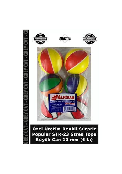 Özel Üretim Renkli Sürpriz Popüler Str-23 Topu Büyük Can 10 Mm 6 Lı