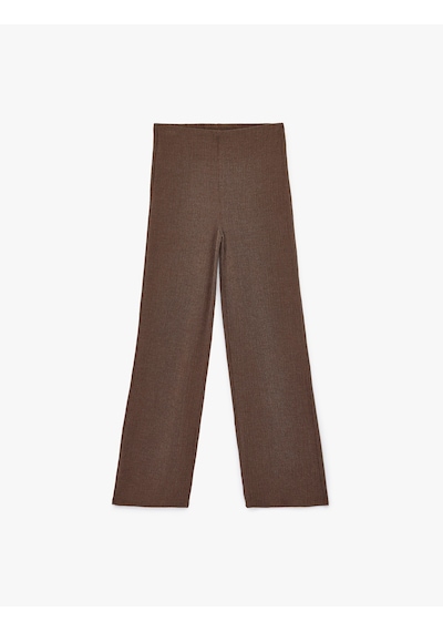 Koton Viskon Karışımlı Klasik Kesim Slim Fit Pantolon Kahverengi 6sak40032ek Kahve