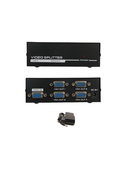 Aghbilgisayar 4 Port Vga Splitter Adaptör Destekli Vga Görüntü Çoklayıcı 15 Pin