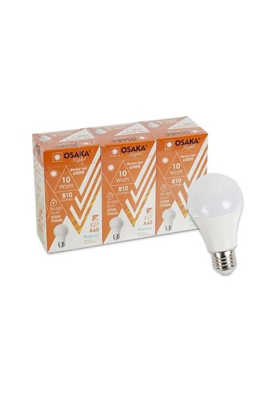 10w 3lü Beyaz Led Ampül