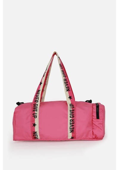 İcone Bag Çocuk Yıldız Logolu Spor Çanta, Çocuk Spor Çanta, Fermuarlı Detaylı Çocuk Spor Çanta Pembe