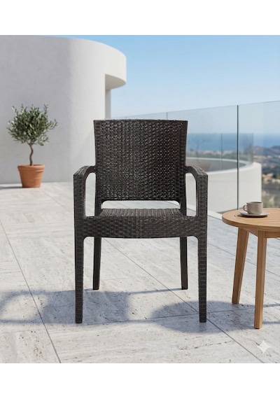 Novussi Paris Rattan Koltuk 4'lü Paket Kahverengi