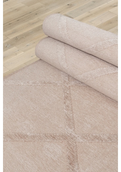 Rodney Vl Yıkanabilir Kaydırmaz Çift Taraf Pamuk Dokuma Beyaz Rix Premium Kalite Kilim Bej