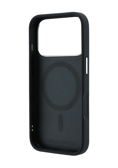İphone 18 Pro Max Kılıf Lisanslı M-safe K&c Heads Pin Metal Logolu Pu 360 Dönen Standlı Kapak Siyah
