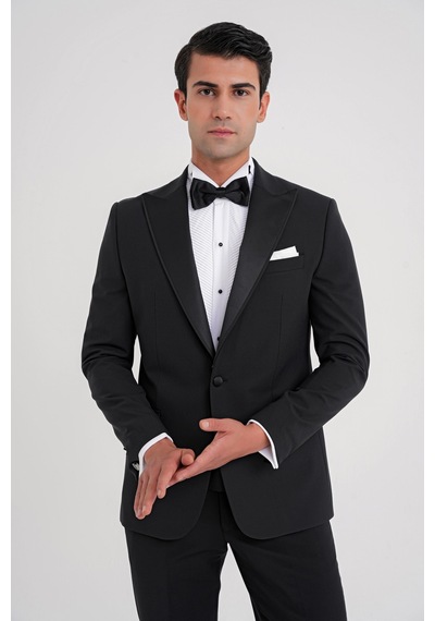 Efor Black 081 Takım Slim Siyah Siyah