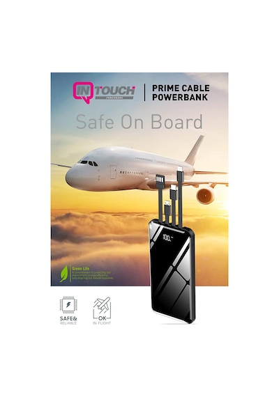 Intouch 10.000 mAh Prime Dijital Göstergeli Dahili Çoklu Kablolu