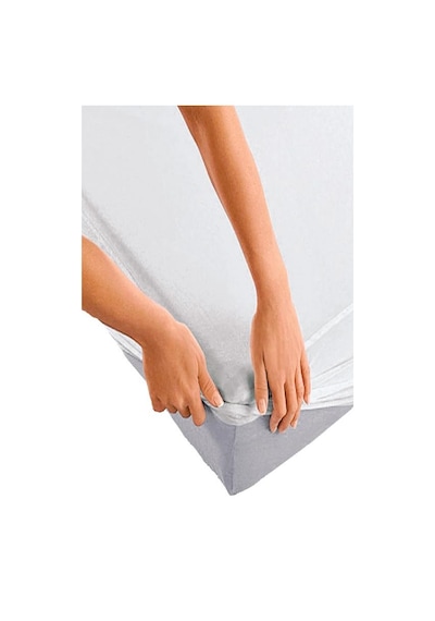 Evony Çift Kişilik Fitted Alez 160x200+30 Cm Su Sıvı Geçirmez Beyaz