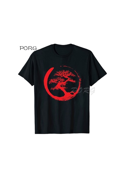 Noıssey Kırmızı Etiket Gala Bonsai Ağacı Japon Unisex T-shirt Model8 17458 Siyah
