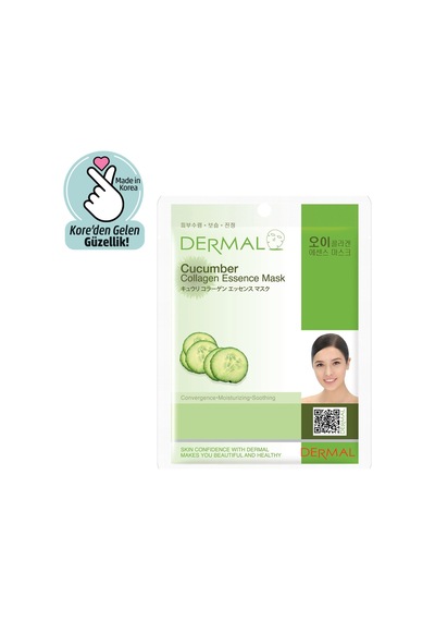 Dermal Nemlendirici & Pürüzsüzleştirici Salatalık Özlü Maske 23g - 5 Adet Tarı