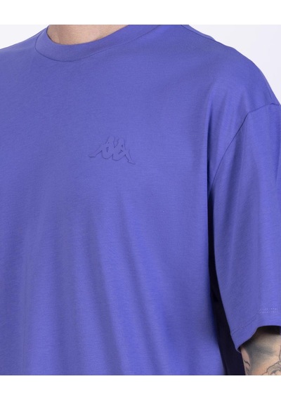 Kappa Logo Adam Erkek Mor Oversize Tişört