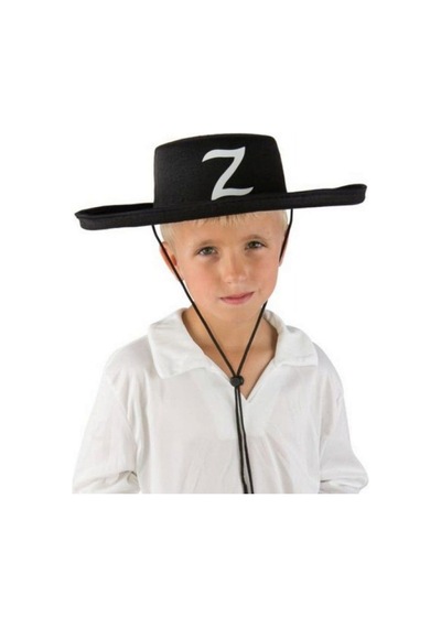 Z - 166 - Logolu Çocuk Boy Bağcıklı - Kmrsfres - Zorro Şapkası