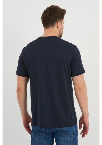 Alexander Gardi Alexandergardı Bisiklet Yaka Baskılı T-shirt E23-ts00 Lacivert