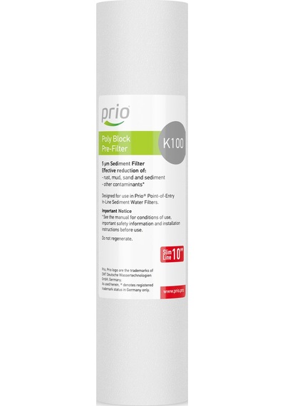 Prio K100 Polipropilen 5 Mikron Tortu Filtresi 10 İnç