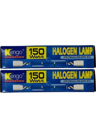 Kengo 150w Sarı Işık R7s Duylu Dim Edilebilir Çubuk Halojen Ampul 2 Adet
