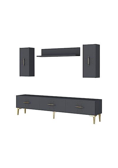 Tvr1832ag Slim Tv Ünitesi Takımı Antrasit-gold 180cm