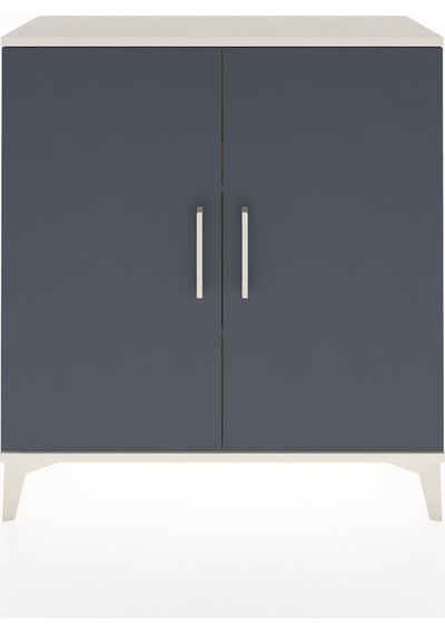 Arges Şifonyer 2 Raflı 2 Kapaklı 88x30x96 Aytaşı-antrasit Aytaşı