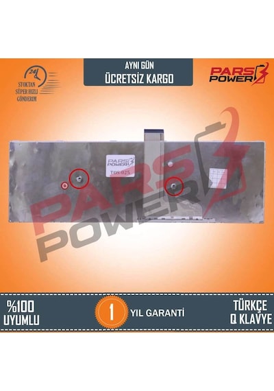 Toshiba Uyumlu Satellite L50-A-1Cz, L50-A-1D0, L50-A-1D4 Klavye Beyaz Beyaz - Çerçeveli