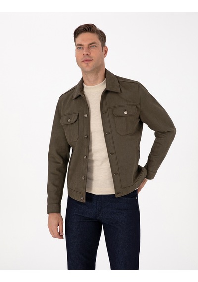 Pierre Cardin Erkek Haki Deri Mont-kaban 50318156-790 Haki