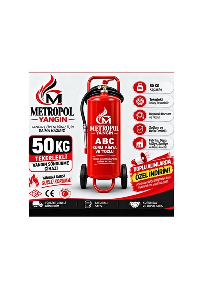50 Kg Abc Kuru Kimya Ve Tozlu. Yangın Söndürme Tüpü. Yangın Tüpü. Yangın Söndürme Cihazı. Yangın Söndürücü - 921512374