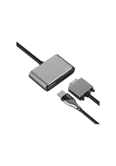 Lunatic 2847 Usb Type C To Hdmi Vga 3.1 4k Çevirici Dönüştürücü Adaptör