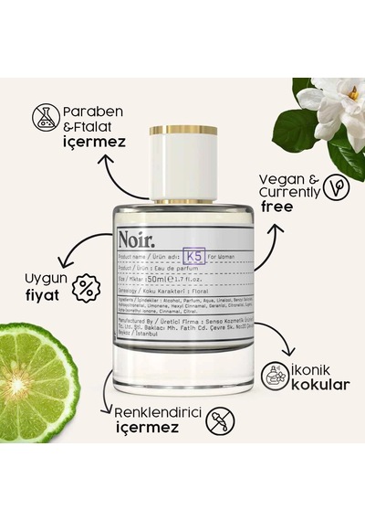 K5 Kadın Edp Parfüm 50 Ml 9% Amber - Çiçeksi