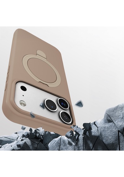 Apple Uyumlu iPhone 17 Air Kılıf M-safe Şarj Özellikli Standlı Zore Samara Kapak Lacivert