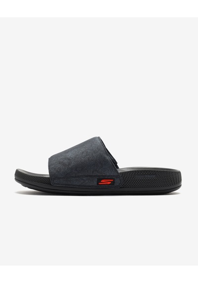 Skechers Hyper Slıde - Topographıc Erkek Gri Terlik 229137 Slt Gri