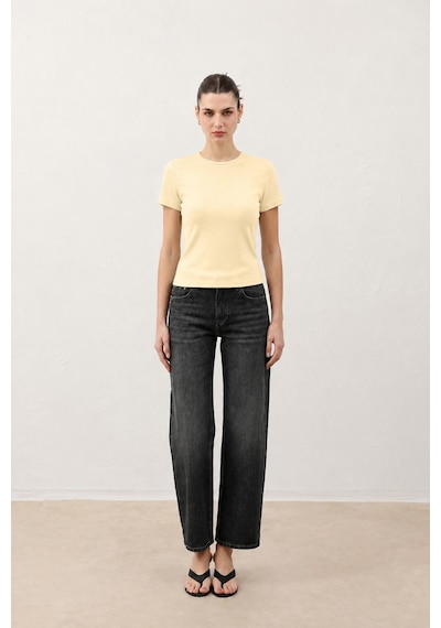 Antioch Kadın Basic T-shirt Sarı