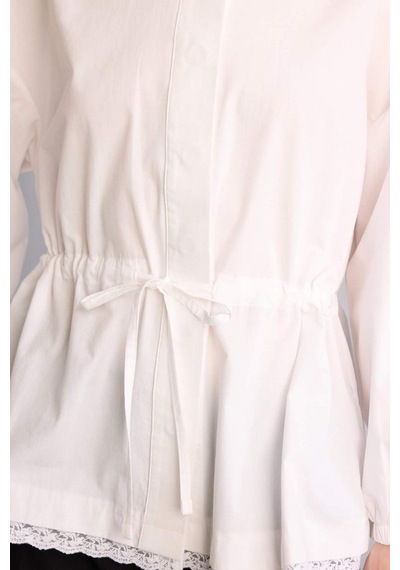 Defacto Regular Fıt Poplin Uzun Kollu Tunik H2401ax26smwt34 Beyaz-wt34